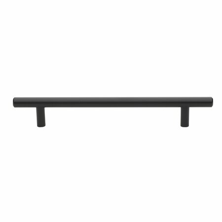 GLIDERITE HARDWARE 6-1/4 in. Center to Center Matte Black Solid Steel Bar Pull - 5003-160-MB, 25PK 5003-160-MB-25